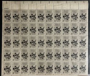 1957 U.S. POSTAGE STAMP - RELIGIOUS FREEDOM SHEET - MNH