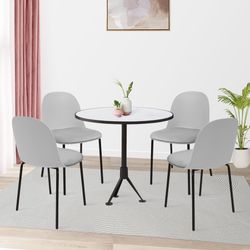 New Gray Cushioned Dining Chairs - Set of 4