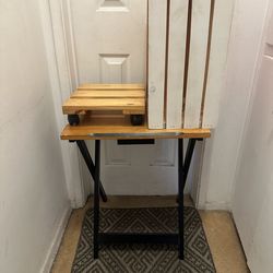 Dolly With Storage Box Wood Sets