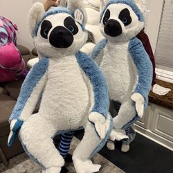 New Large Blue Stuffed Lemur