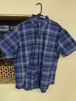 Mens Blue With White XL Polo Shirt