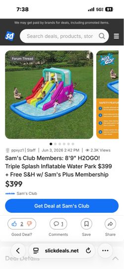 Inflatable water slide