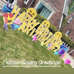 Yard card Bebas Font 22inch 