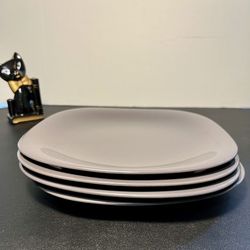 Mikasa Japan Vintage 1980s Color Classics Charcoal Gray 5 Salad Plates, 8.5”