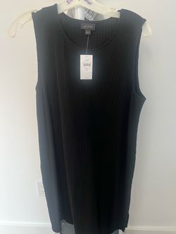 J.Jill Black Ribbed Sleeveless Top Size M