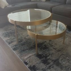 Round Coffee Tables - 2 Separate 