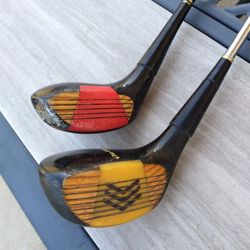 Spalding 1Wood & Wilson Staff ll 3Wood ~ 1980s Gear • Golfing Accessories & Equipment, Outdoor Sporting Goods, Golf Gear, Old School Golf Clubs


