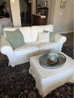 Classic White Ikea Loveseat