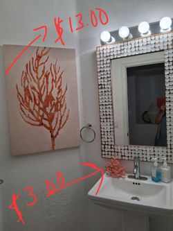 Coral Branch Canvas Wall Art