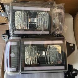 87-91 Ford F150 F250 F350 87-91 Bronco LED DRL Headlights Luces Micas Calaveras Faros Faroles Focos