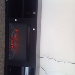 TV STAND with FIRE
