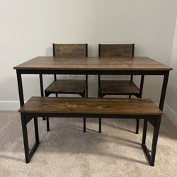 Dining Table with Chairs/Bench