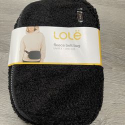 New Lolë Unisex Fleece Belt Bag, Black 