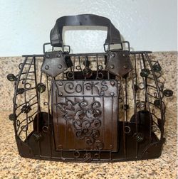 Epic Products Metal Handbag Wine Cork Holder / Cage