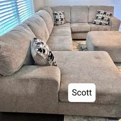 Brand New/ Huge Sectional Couch With Ottoman/ Living Room Cheap Sofa Set/ Loveseat/ Same Day Delivery 
