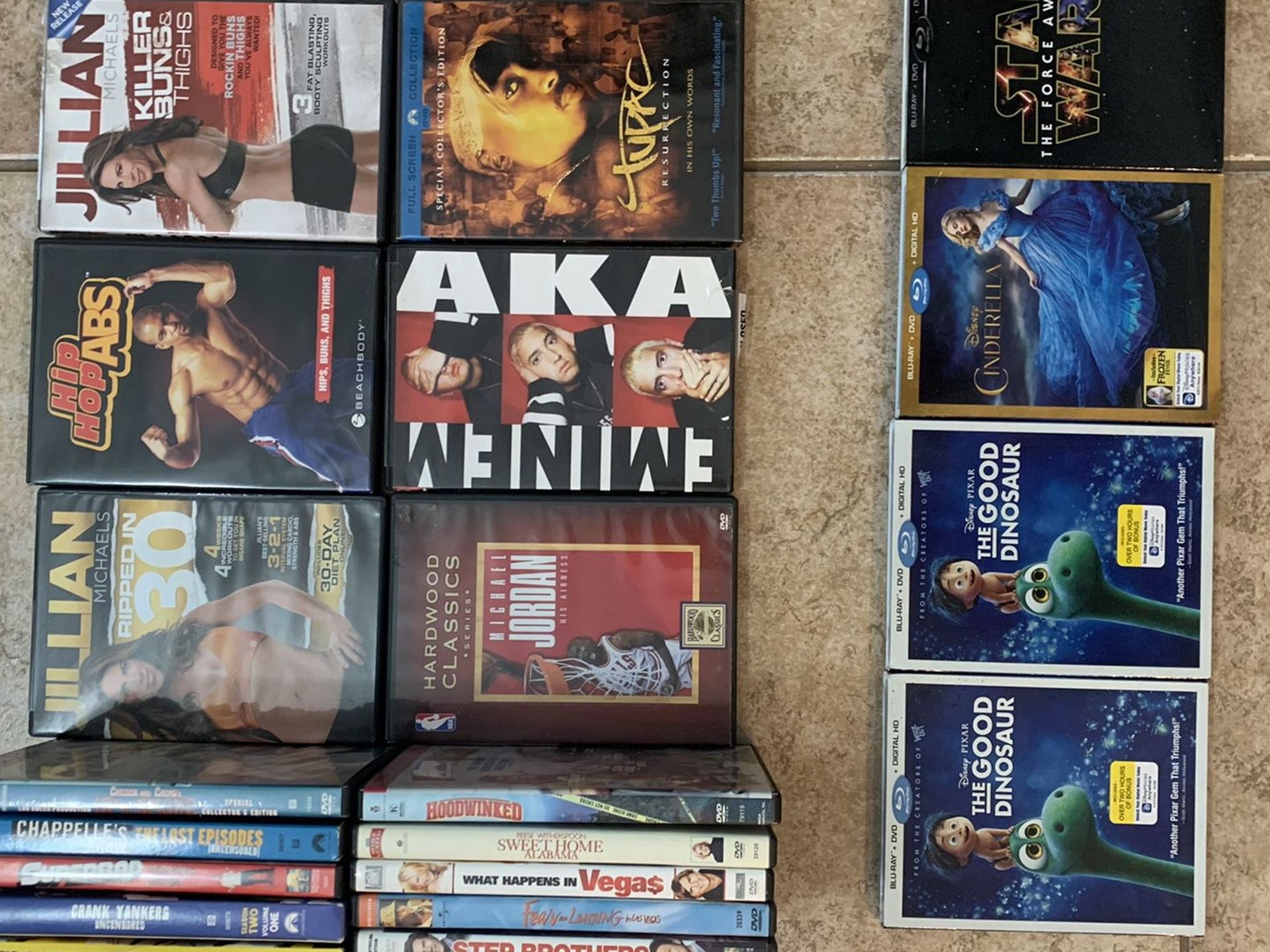 DVDs (movies, classics, fitness)