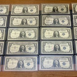 Lot Of 20 $1 Silver Certificates