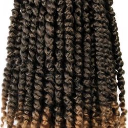 Short Passion Twist Hair 10 Inch Pre-twisted Passion Twists Crochet Hair Ombre Honey Blonde Pre-looped Synthetic Crochet Braids (7 Packs,T27)