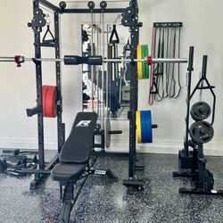 Complete Home Gym – Dual Cable Power Rack + 400lb Plates
