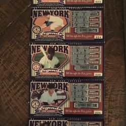 5 Vintage Baseball Legends NY Losing Lottery Scratch offs