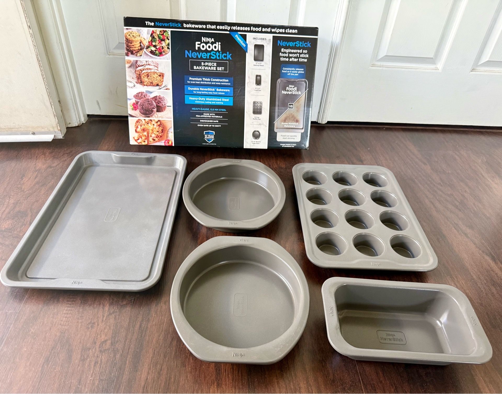Ninja Foodi Never Stick 5 Pc Bakeware Set Nonstick Oven Safe Heavy Duty Pans New