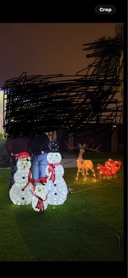 Snowman and Deer sleight LED