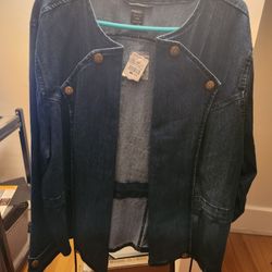 Blue Brand New Ashlley Stewart Denim Jacket  22/24