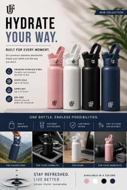 Stainless steel flask 32 oz