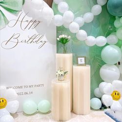 Cylinder Stands for Party 3Pcs, Round Pedestal Stand Columns
Sturdy Cardboard
