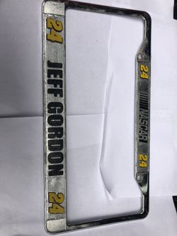 Jeff Gordon metal license plate holder