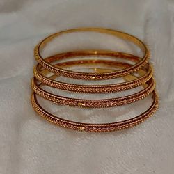 Gold Bangles Set 