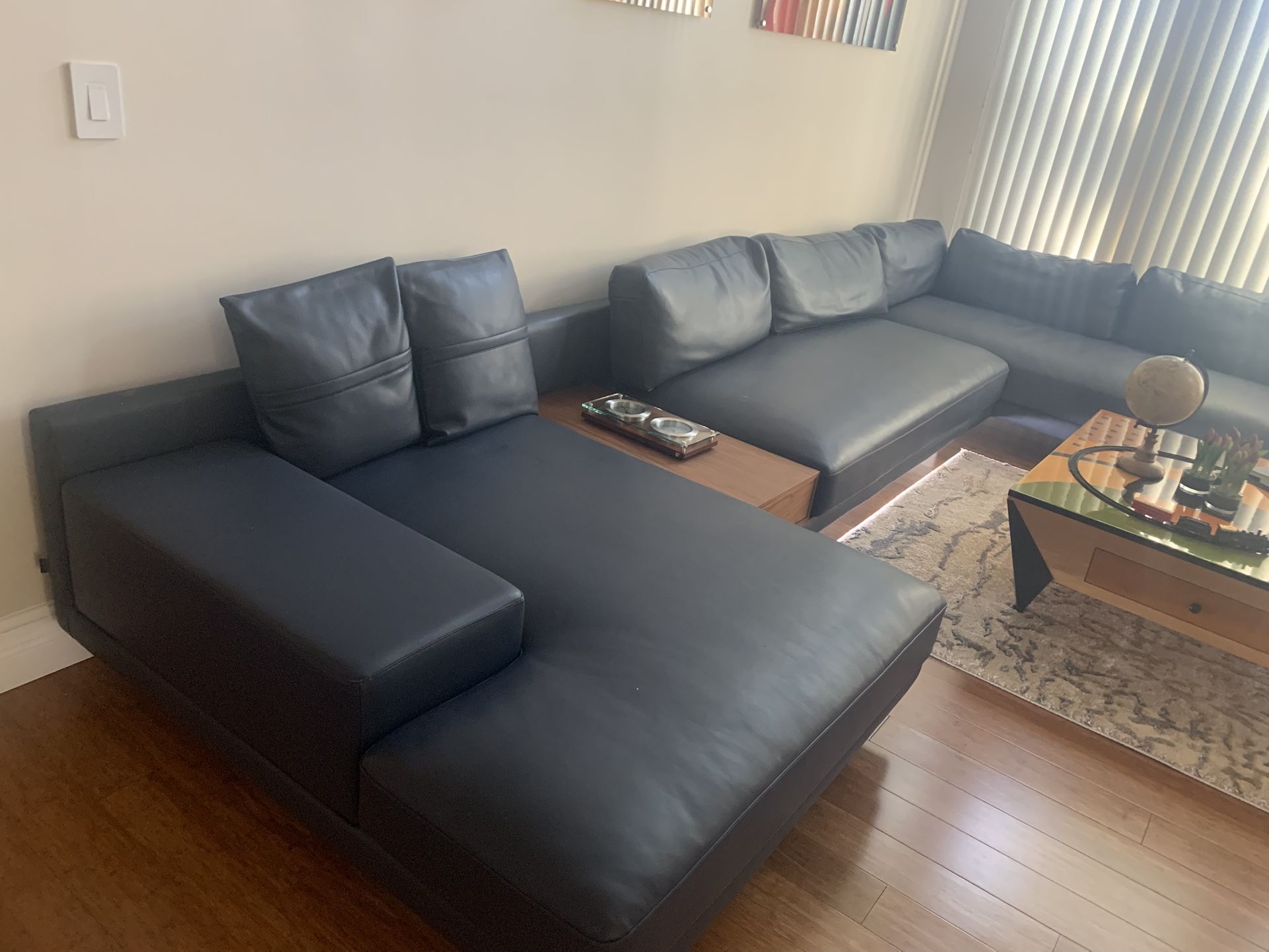 Rove Concept Dresden Modular Sectional  With Left Facing Chaise LoungeVegan Leather.