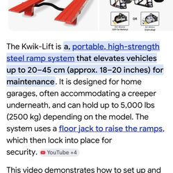 Kwik Lift Car Ramp