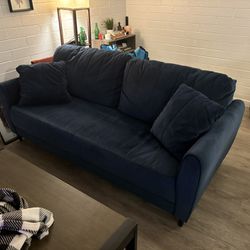 Couch - Blue 80 Inches, 2 Cushions