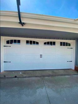 White Carriage Style Double Garage Door