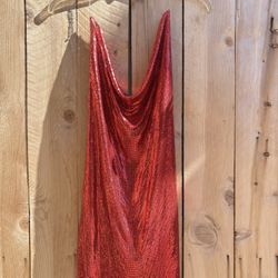 chainmail halter mini dress