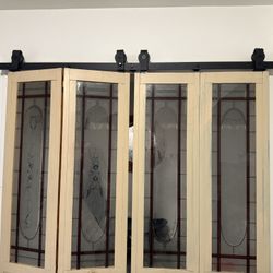 Double Barn Doors 6.5 Feet Tall For 5 Foot Opening