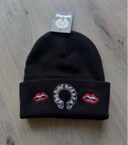 Chrome Hearts Black Beanie Hat