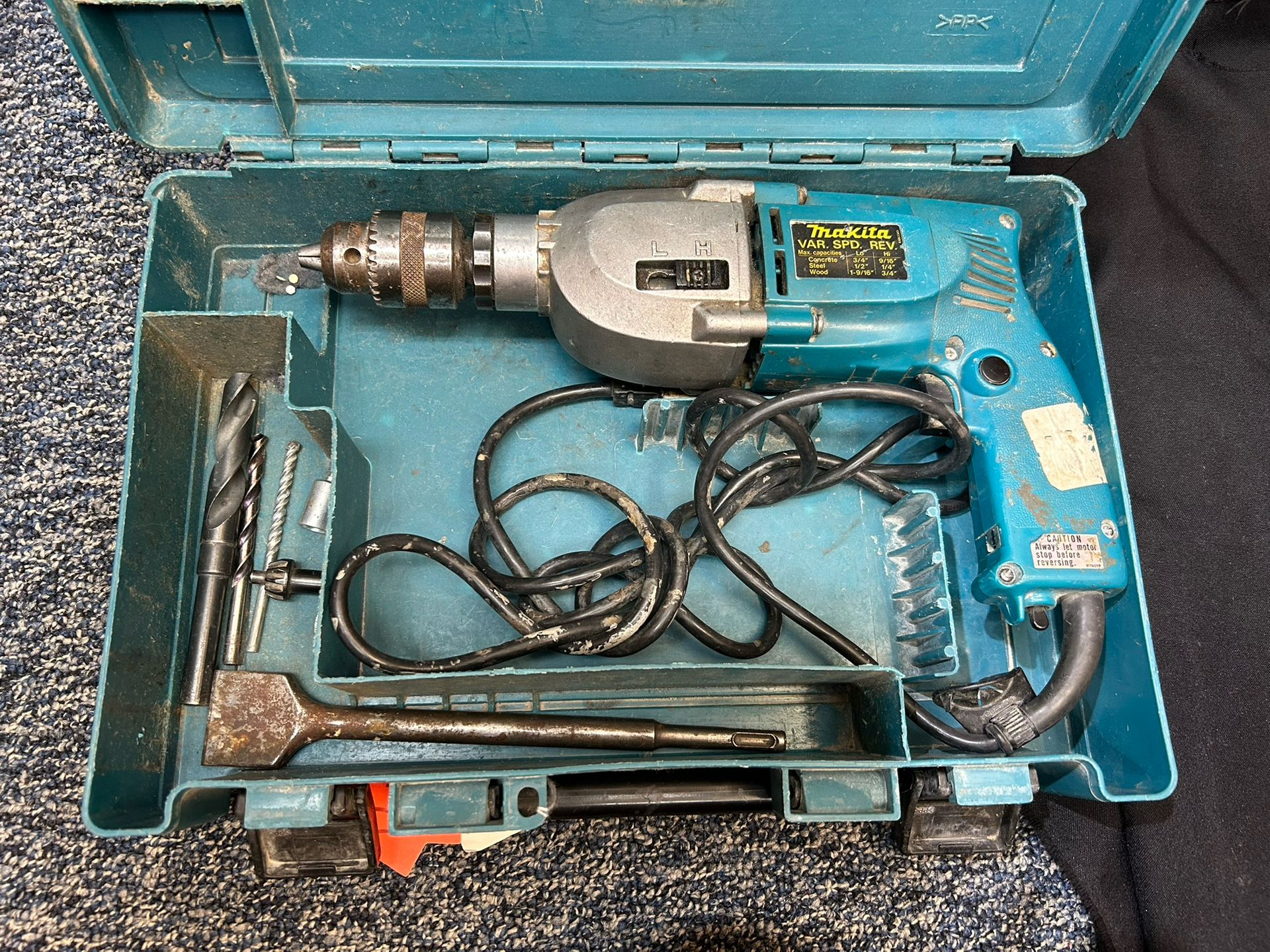 Makita Corded Drill – With Some Bits Hard Case