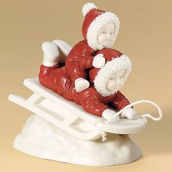 Snowbabies Farmbabies Look Out Below W Box