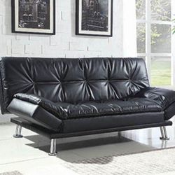 Brand New Leather Futon Sofa Sleeper (black)
