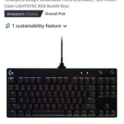 Logitech G PRO Mechanical Gaming Keyboard, Ultra Portable Tenkeyless Design, Detachable Micro USB Cable