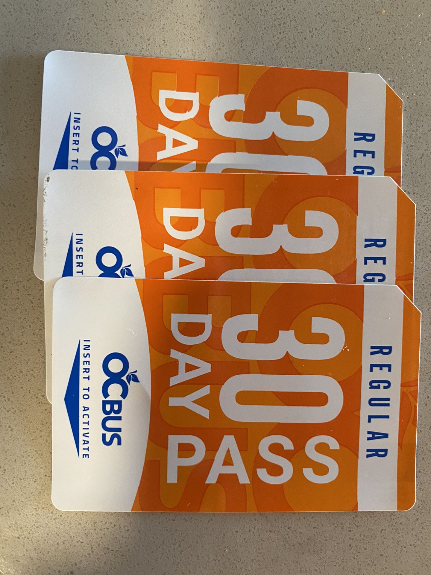 30 day OC bus pass