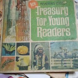 old vintage book, readers digest treasury for young readers
