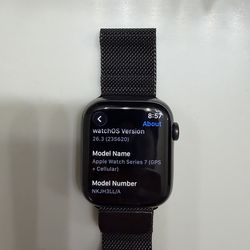 Apple Watch Series 7(GPS + LTE) 45MM Graphite Stainless Steel Case Milanese Loop