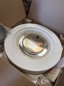 Outdoor propane Firepit, 40.5in round table