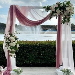 WEDDING   ARCH  DRAPING  FABRIC