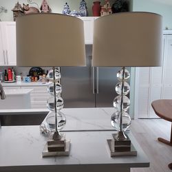 2 - Acrylic  Lamps with an 8 ft cord
