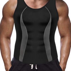  Men Waist Trainer Sauna Vest for Weight Loss Zipper Hot Neoprene Workout Tank