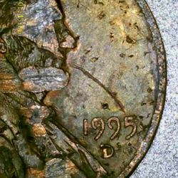 SPITTING 1995 D Lincoln memorial oNE cent